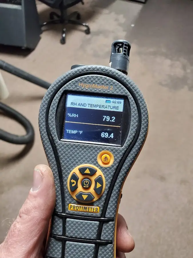 Moisture meter humidity assessment for Fire & Smoke Damage Restoration in Beaufort