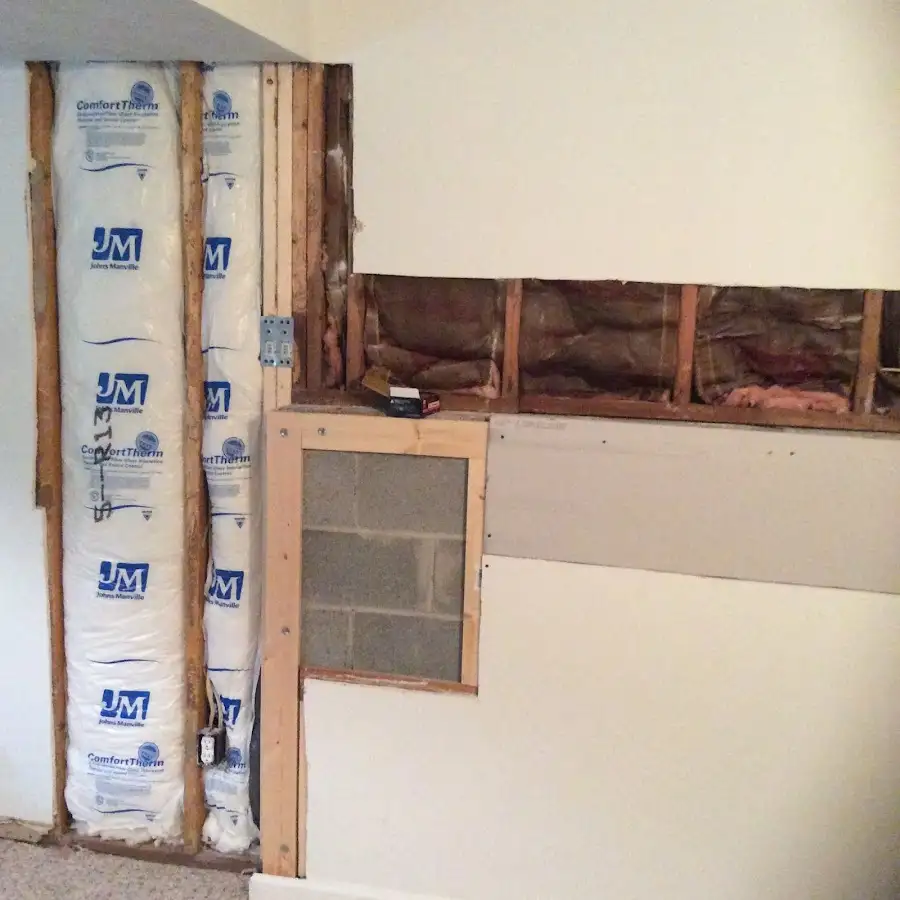 Wall insulation replacement during Contents Cleaning & Restoration in Beaufort
